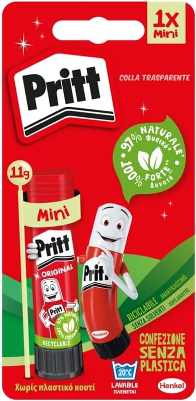Lijmstift - Knutsel lijm - School en thuis - 90% natuurlijke ingrediënten - 11 gram - Transparant