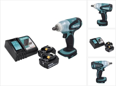 Makita DTW 251 RG accu slagmoersleutel 18 V 230 Nm 1/2" + 2x oplaadbare accu 6.0 Ah + lader