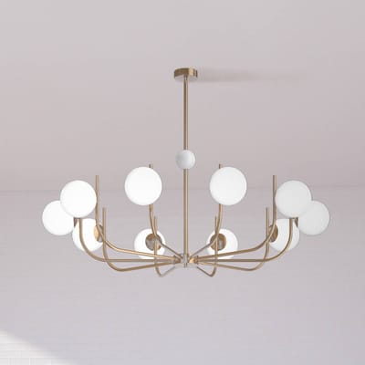 Maytoni hanglamp Rendez-vous messingkleurig Ø 116 cm 10-lamps