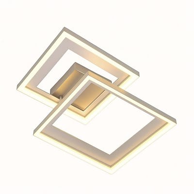 LED plafondlamp woonkamerlamp eetkamerlamp slaapkamerlamp, metaal aluminium, afstandsbediening geheugenfunctie timer CCT dimbaar, 25W 3300lm 3000-6500K, L 56,8 cm