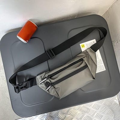 Sac de taille pour homme Imperméable Mode Coréen Sac Messager Personnalisé Loisirs Sports de Plein Air Sac pour Téléphone Portable One Size gris