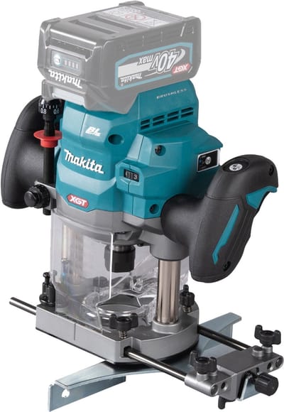 Makita RP 001 GZ Draadloze bovenfrees 40 V max. 12 mm Brushless Solo - zonder accu, zonder lader