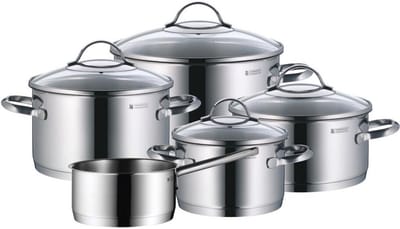 WMF Provence Plus - Pannenset - 5-delig - Geschikt voor Inductie - RVS - Inclusief Deksels