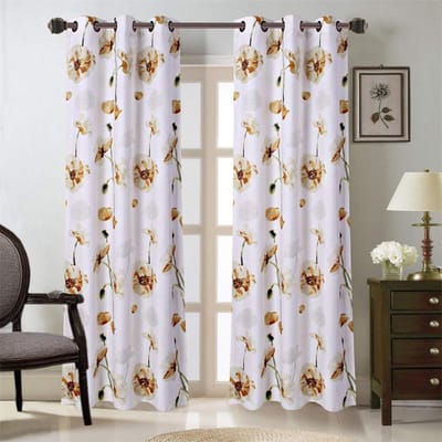 Kleur Mooi Bloemdesign Zonwering Gordijnen Luxe Woonkamer Huisgordijn Meisjesslaapkamer Decoratie Dunne Gordijn 2 Stuks 100W130H(CM)40x51in&Grommet Top