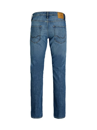Jack & Jones blauwe heren jeans   Clark   Stonewash wassing   Regular fit   Knoop- en ritssluiting   Duurzaam   Regular waist Blauw 30/32
