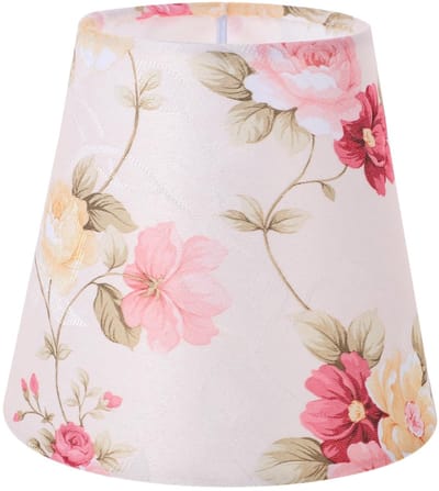 Dailygoody - Barrel Lampshade - Vintage bloemen - Decoratieve lampenkap - Rond - Natuurlijke stof - Lampenkap voor wandlamp en tafellamp - 9x9 cm