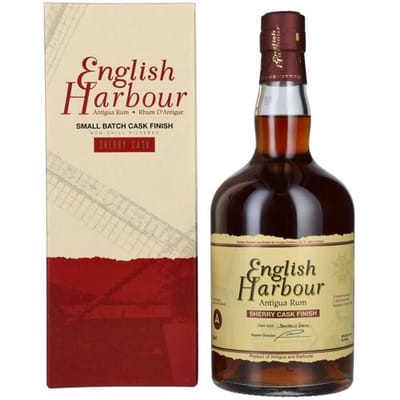 Engelse haven rum English Harbour SHERRY CASK FINISH Antigua Rum Small Batch 46% Vol. 0,7l in geschenkverpakking