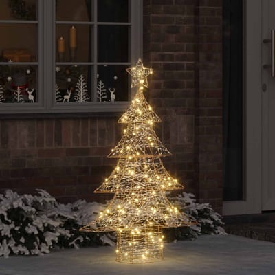 vidaXL - Kerstboom - 120 - LED's - Warmwit - 120,5 - cm - PET