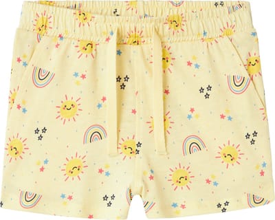 Name it short meisjes - geel - regenboog - NMFvigga - maat 98