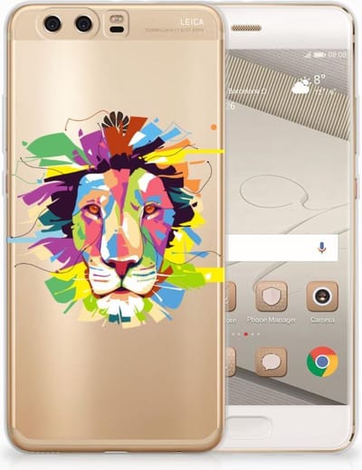 TPU Hoesje voor Huawei P10 Plus Telefoonhoesje met Naam Lion Color