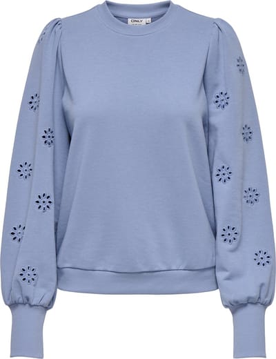 ONLY CARMAKOMA - CARFEMME L/S PUFF EMBROIDERY UB SWT NOOS Dames Trui