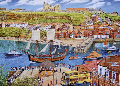 Gibsons - Endeavour, Whitby (door Roger Turner) - 1000 stukjes 68×49cm (b×h) - Legpuzzel voor volwassenen