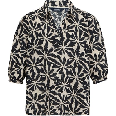 Regatta Dames Nofino Abstract Bloemen Shirt (Beige)