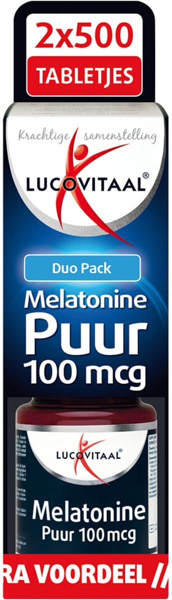 Lucovitaal Melatonine 100mcg DUO Pack - 3 x 2x500 tabletten - Voordeelverpakking