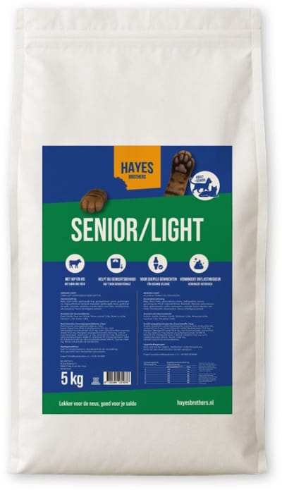Hayes Brothers Senior/Light Kattenvoer 5kg – Droogvoer voor Oudere Katten - met verlaagd energiegehalte - Senior katten