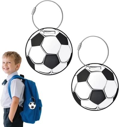 Koffers etiketten voor reizen, set van 2, kleine PVC naamlabels, waterdicht, ideaal voor backpackers en sporters, adres en telefoonnummer