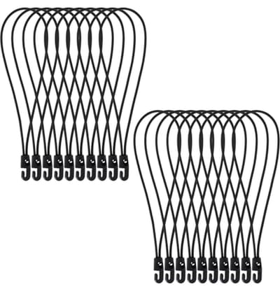 Elastische Touwen met Haken - 20 Stuks - 26 cm Spanners voor Kamperen en Outdooractiviteiten