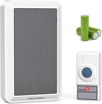 Draadloze Deurbel - Batterijbel Huis - Overal Horen - 400m Bereik 130dB - IP65 Waterdicht - Wit