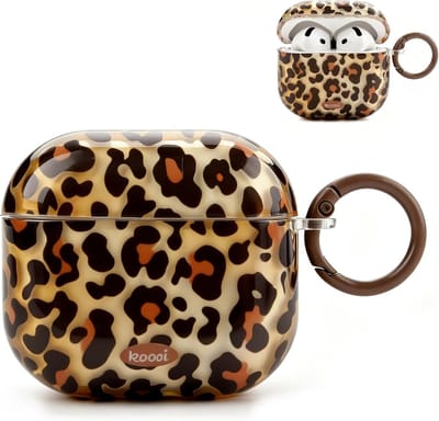 AirPods 4 Case - Hoesje Oplader - Bescherming Oordopjes - Cheetah Print Design - 25 Grams - Geel