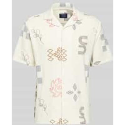 Slim Fit vrijetijdsoverhemd met allover-motief-stitching