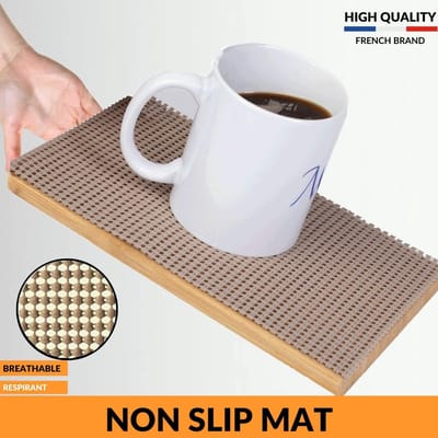 Lademat Antislip 30 x 600 cm - Keukenladen en Planken - Rol EVA Antikleef Gripmat - Keukenkastvoering - Wasbaar - Beige