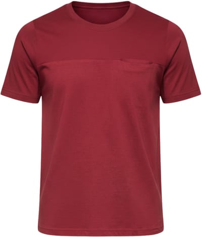 OMBRE T-shirt - Loose Fit - Katoen - Korte Mouw Rood S