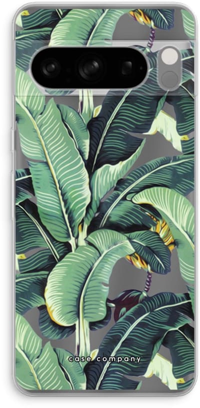 Case Company® - Hoesje geschikt voor Google Pixel 8 Pro hoesje - Bananenbladeren - Soft Cover Telefoonhoesje - Bescherming aan alle Kanten en Schermrand