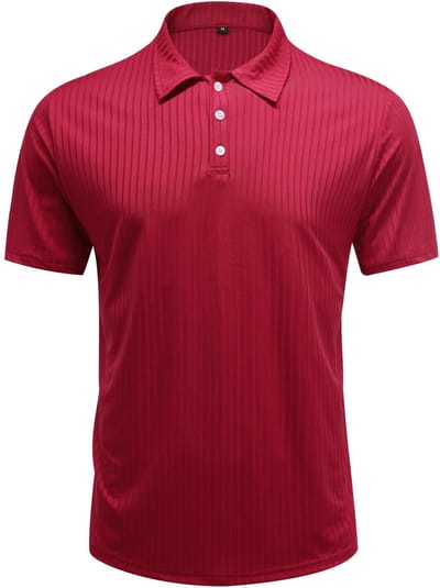 Allthemen Heren Polo Slank Model - Halfknopen Strepen - M