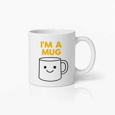 I’m a Mug Grappige Koffiemok 330ml – Humoristische Tekstbeker – Cadeau voor Vrienden, Kantoor en Koffieliefhebbers