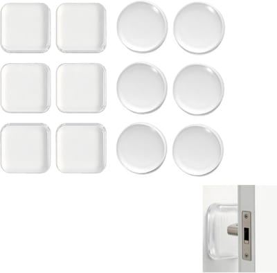 Transparante muurdeurstopper set van 12, zelfklevend en elastisch rubber voor schokdemping, ideaal voor deuren en meubels