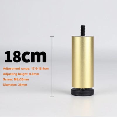4 STKS Verstelbare Meubelpoten M8 Aluminiumlegering Tafelpoten Voor TV-meubel, Kledingkast, Verhoogde Koelkast Wasmachine Voeten