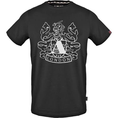 Aquascutum Heren Aldis Schild Logo T-Shirt (Zwart)