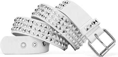 Gothic Leren Riem met Metalen Studs voor Punk Rockstijl, Perfect voor Jeans en Casual Outfits