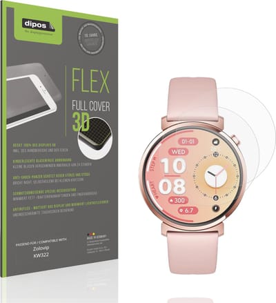 dipos FLEX – 2x Matte Screenprotector geschikt voor Zolovip KW322 | Volledige Schermbescherming | Case-Friendly