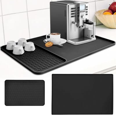 ByShane - Siliconen mat onderlegger voor koffiezetapparaat - groot formaat - antislip vloermat - gemakkelijk te reinigen - keukenaccessoire.