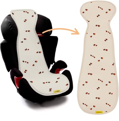 AeroMoov Air Layer – Inlegkussen Autostoel – Ademend & Warmteregulerend - Groep 2 en 3 - Lady Bugs