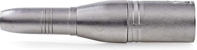 Nedis XLR-Adapter - XLR 3-Pins Male - 6,35 mm Female - Vernikkeld - Recht - Metaal - Zilver - 10 Stuks - Polybag