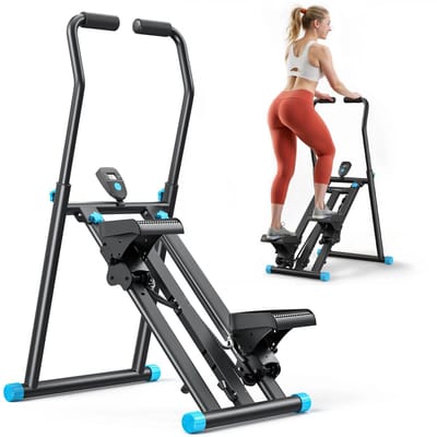 VIEMAE Stair stepper - Stair climber - Stappentrainer - Thuistraining, thuisfitness - Opvouwbaar, verstelbaar - LCD display - 3 niveau's