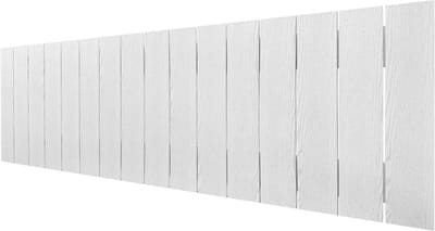 Hoofdbord Palletstijl - Bedhoofd Bord - Slaapkamer Decoratie - Gerecycled MDF-hout - 150cm Breed - Wit Hout