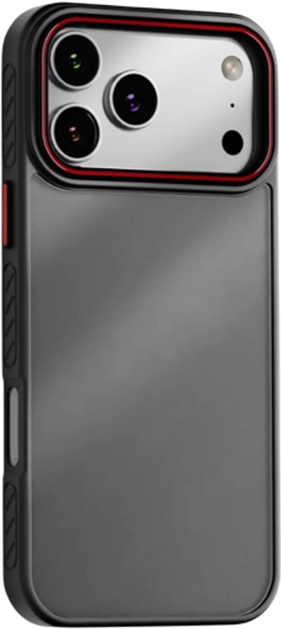 Super Stevig Hoesje – Matte Transparent, Shockproof Case met Camera en Lensbescherming, Geschikt voor iPhone 17-ZWART