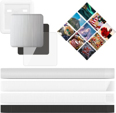 Creatorally 50mm Magnet - 100 Sets Magneetbadge - Koelkast Magnet - Maakset voor Badge Maker Machine - Square Pin Parts - Voor Magnetic Board Whiteboard Fridge