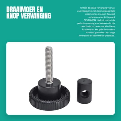Dailygoods- Zwembadpompdekselknop Klemhandknopvervanging - Wartelmoer - Kunststof - Voor Hayward SPX1600PN - Draadmaat 7 mm - Duurzaam en eenvoudig te installeren - Zwembadaccessoire