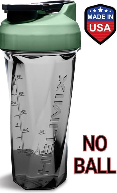 Helimix Shaker beker- Kleur Mint - 828ml - Geen blending bal of garde nodig - Beste draagbare pre-workout wei-eiwit fitness beker - Mixt Cocktails, Smoothies en Shakes - Bidon is vaatwasserbestendig