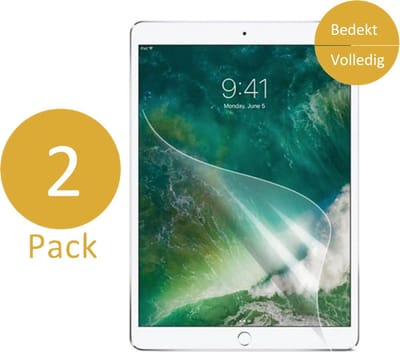 Screenprotector geschikt voor iPad 2017 / 2018 / Air 1 / Air 2 / Pro 9.7 - Glas PET Folie - 2 Stuks