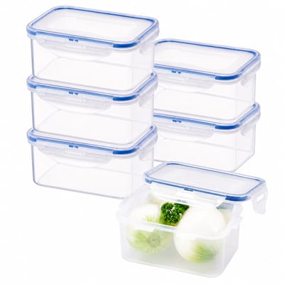 Lock&Lock Diepvriesbakjes - Meal prep bakjes - Vershoudbakjes - 600 ml - Set 6 stuks - 100% Lekvrij - BPA vrij - PFAS vrij - Magnetron bakjes met deksel - Diepvriesdozen - Bewaarbakjes - Vershouddoos - Transparant