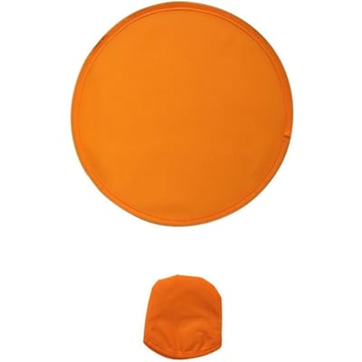 Éventails ronds d'été pliables pour l'extérieur avec poche Ventilateur à main Ventilateurs pliants d'extérieur pour enfants Ventilateur circulaire Frisbee orange