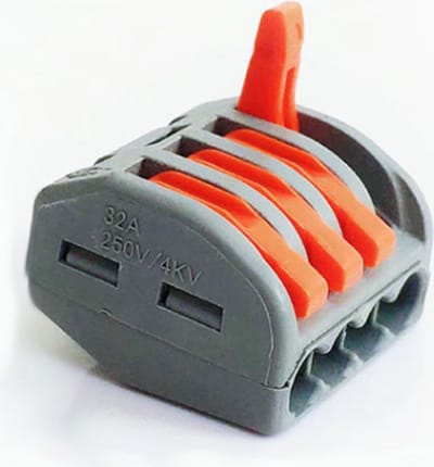 DW4Trading 4-voudige Lasklemmen voor massieve en soepele stroomdraad - Connectors - 10 Stuks