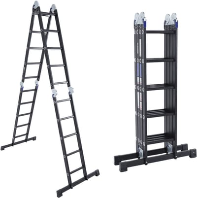 ALDORR Professional - Vouwladder 4 x 5 treden zonder platform - Aluminium – 2,80 meter