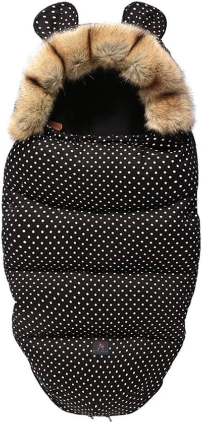 Kinderwagen Voetenzak - Baby Slaapzak - Warm Buiten - Waterdicht Winddicht - 100 x 48 cm - Zwart