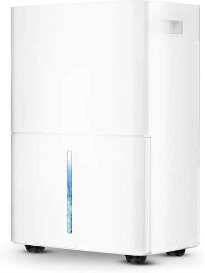 Luchtontvochtiger Compact - Vochtvreter Apparaat - Gezond Binnenklimaat - Stille Werking 39 dB - 16 L/Dag - Wit